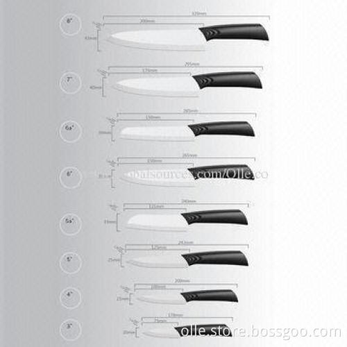 Colorful Handle Ceramic Knife with Sheath